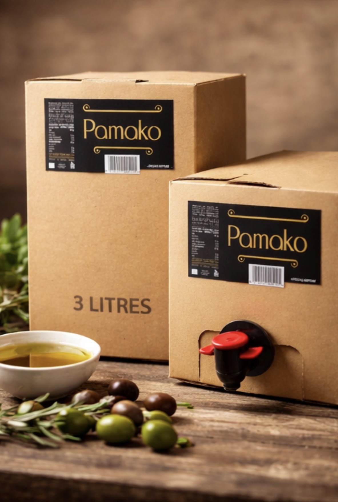 Pamako Bio Ultra Premium Monovarietal-Mountain Extra Virgin Olivenöl Neue Ernte 2025/26, 3 Liter Bag-in-Bo