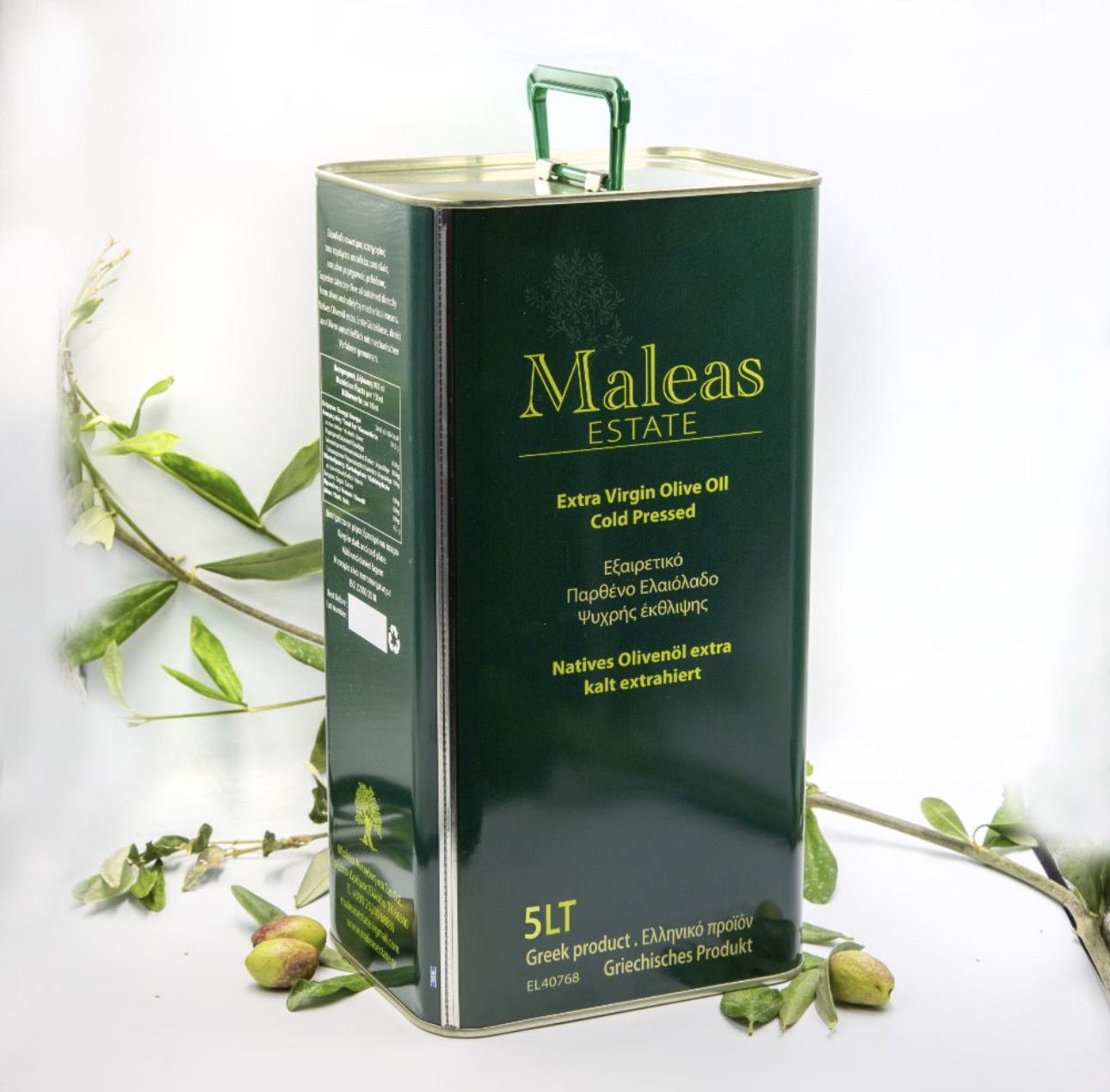 "Maleas" Premium Olivenöl Blend Megaritiki & Chalkidiki, 5 Liter