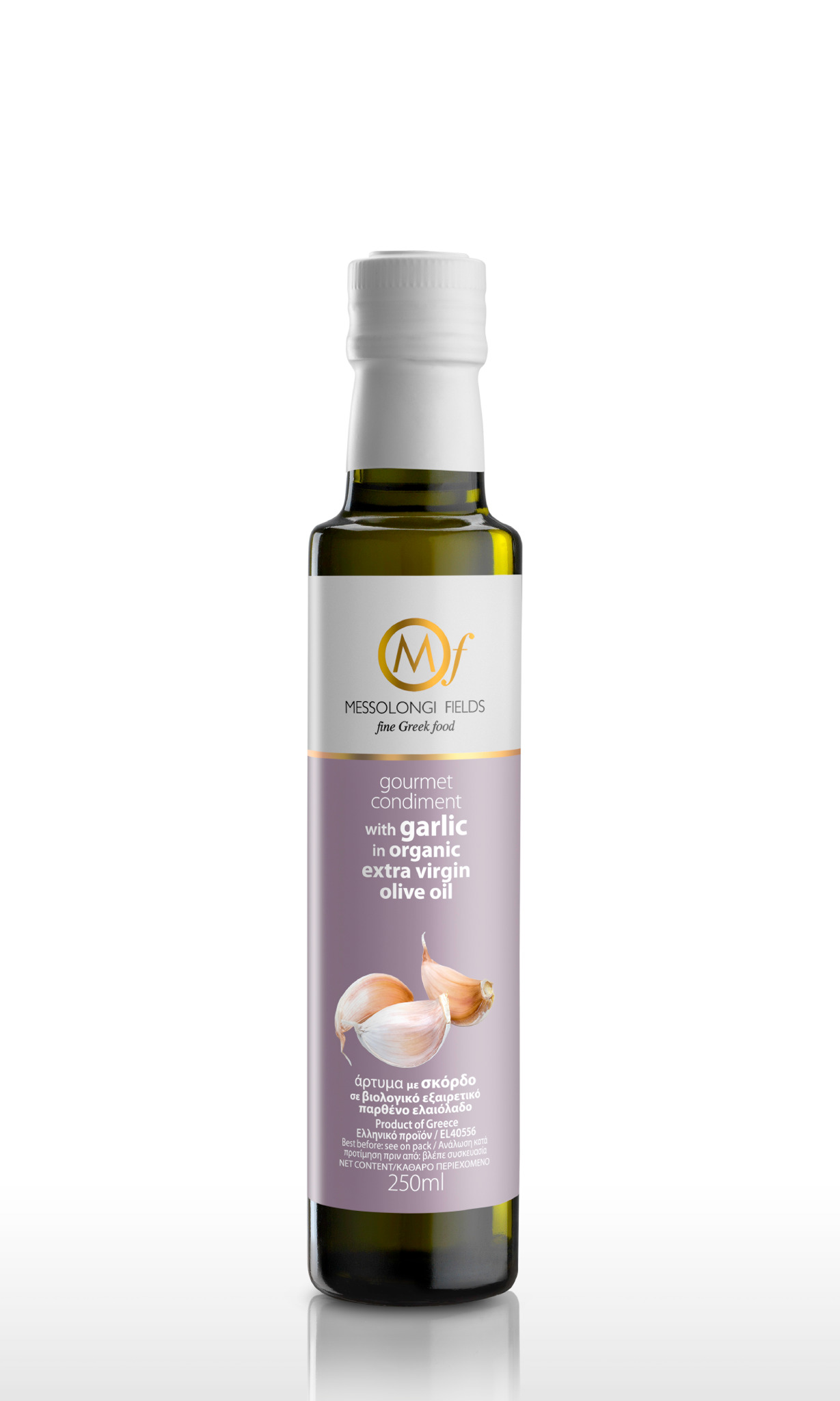 Messolongi Gourmet Knoblauch Olivenöl MDH 19.7.24, 250 ml