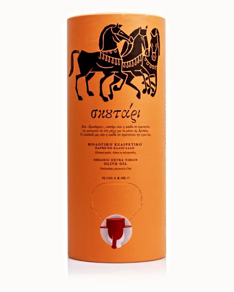 Skoutari - Ultra Premium Bio Olivenöl aus Kreta - Reich an Polyphenolen Ernte 24/25, 3 Liter Bag in