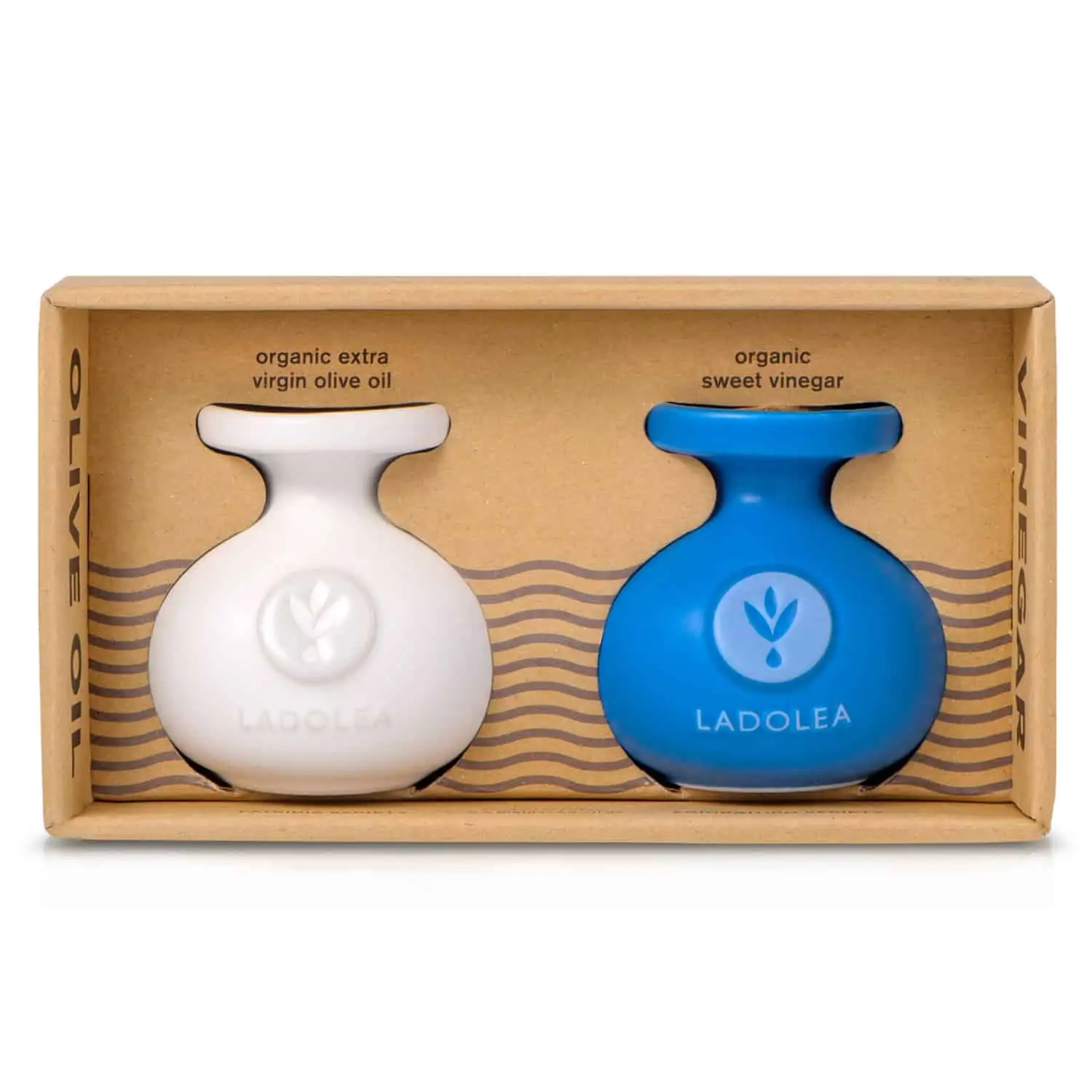 Ladolea Keramik Duo  Bio-Olivenöl extra vergine & Bio Balsamico, 2x80ml