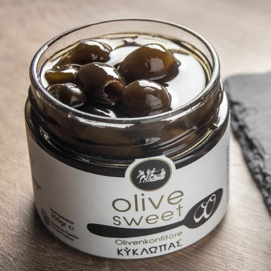 kyklopas-olivesweet "Kyklopas" Οliven Gourmet Konfitüre Makris γλυκό του κουταλιού, MHD 30.12.2025, 350 g