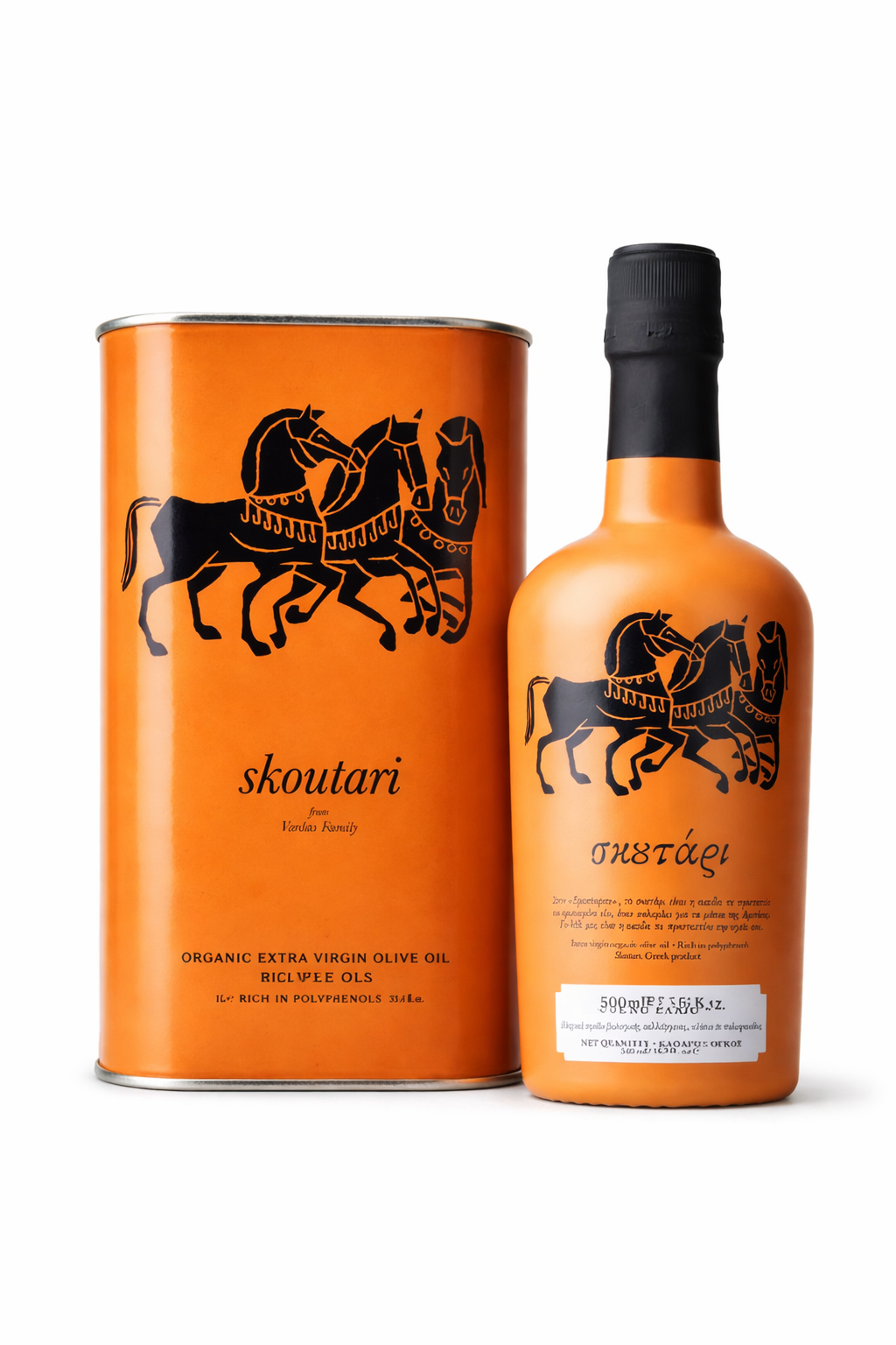 Skoutari Ultra Premium Bio Olivenöl aus Kreta – Set (500 ml & 1 Liter)