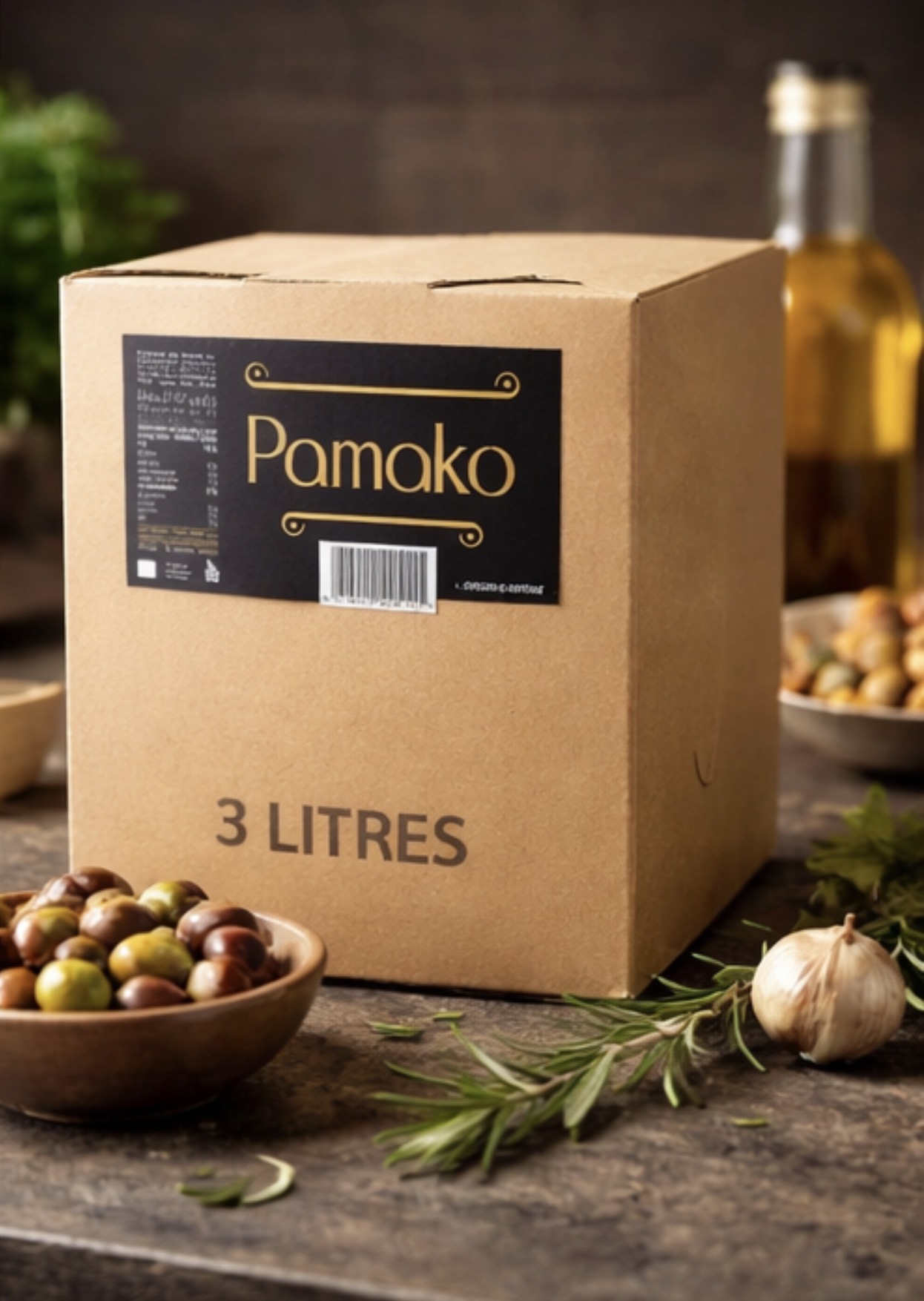 Pamako Bio Ultra Premium Monovarietal-Mountain Extra Virgin Olivenöl Neue Ernte 2025/26, 3 Liter Bag-in-Bo