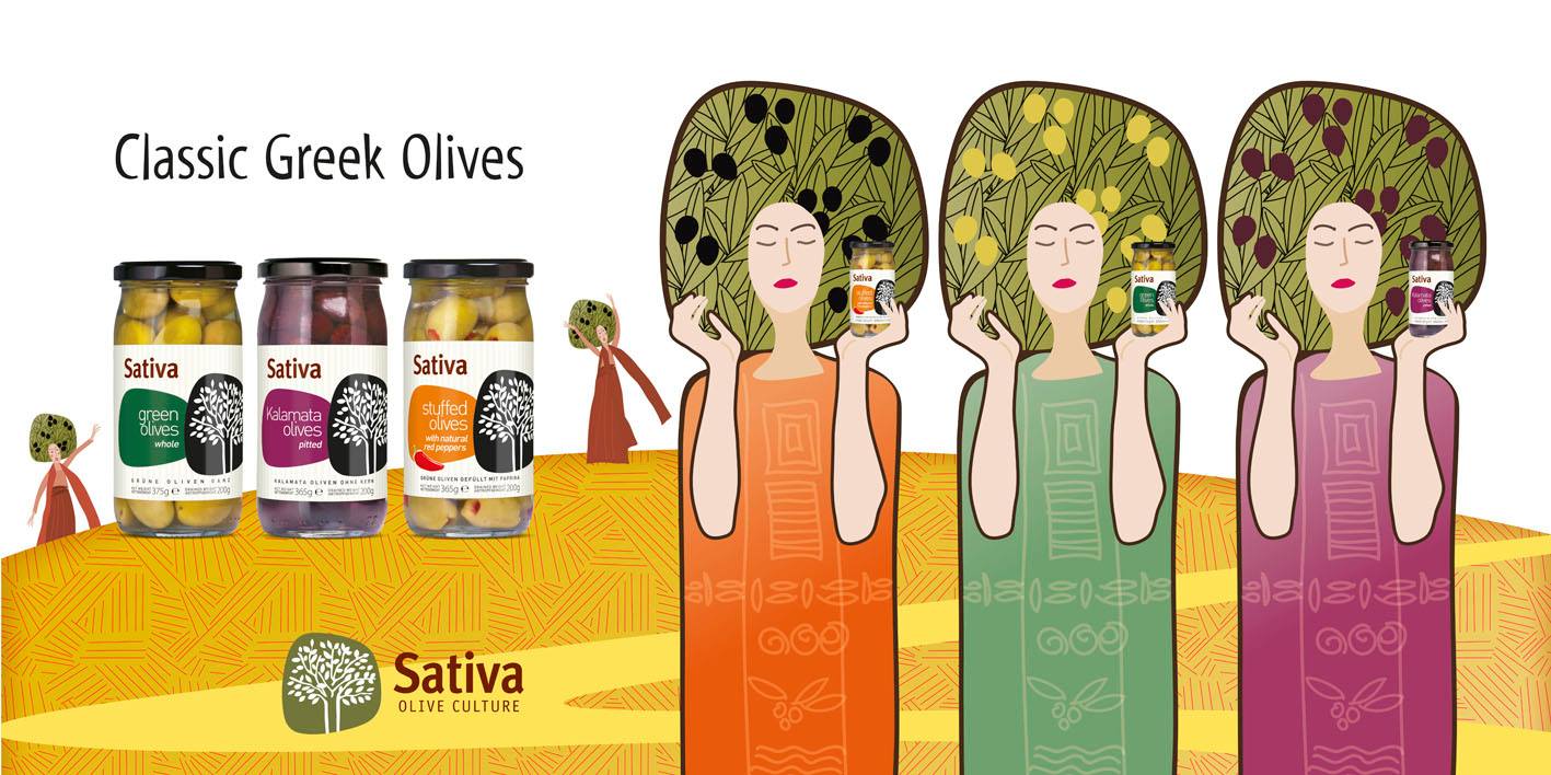 "Sativa" Kalamata Oliven ( Kalamon ) mit Stein, 2 Kg