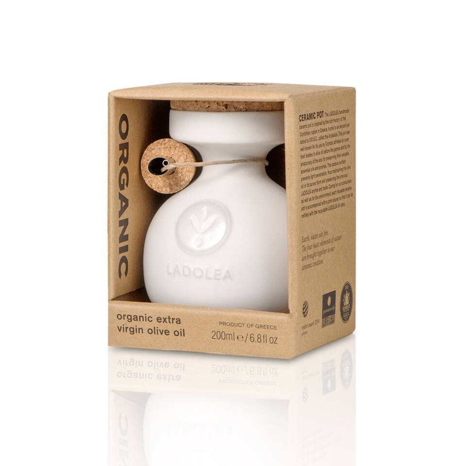 Ladolea Premium Bio Olivenöl delikate Patrinia Ernte 24/25, Keramik 200ml