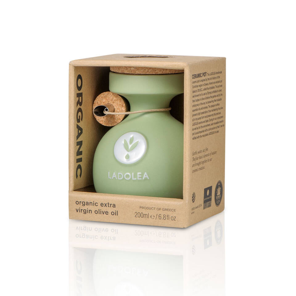 Ladolea Premium Bio Olivenöl medium Koroneiki, Keramik 200 ml