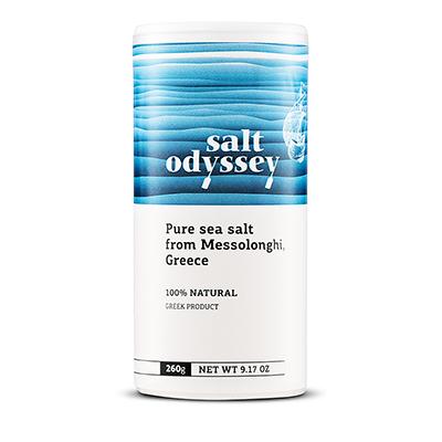 ´Salt Odyssey´Salzstreuer mit Meersalz aus Messolonghi, 280 g
