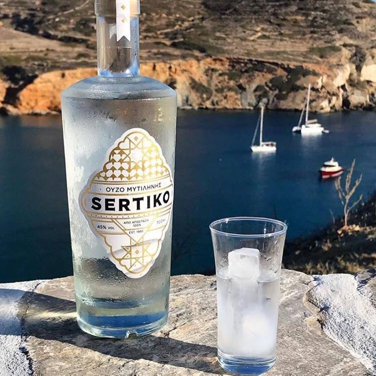 OUZO SERTIKO AUS MYTILENE doppelt destilliert  45%, 200 ml