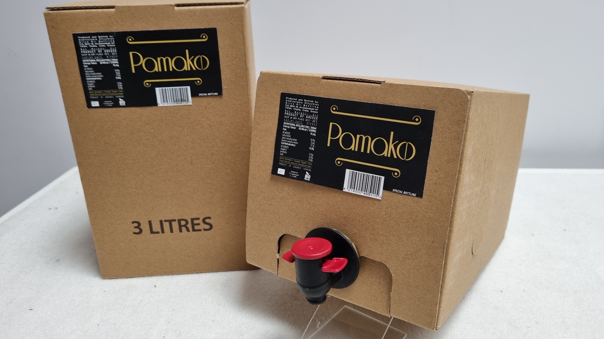 Pamako Bio Ultra Premium Monovarietal-Mountain Extra Virgin Olivenöl Neue Ernte 2025/26, 3 Liter Bag-in-Bo