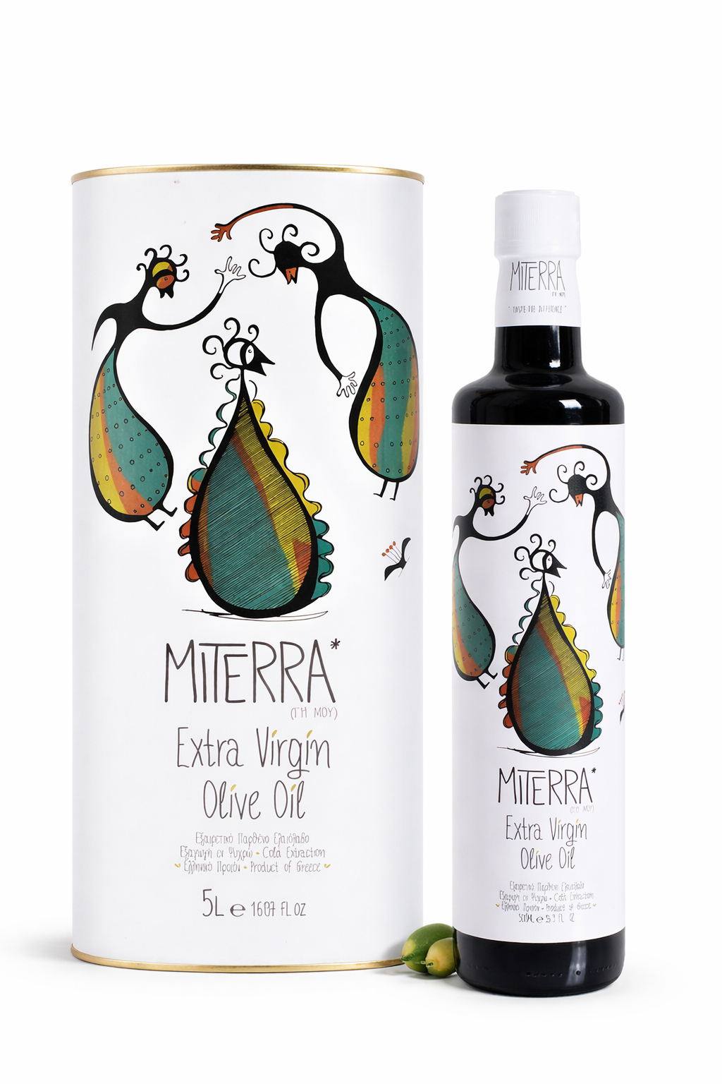 "Miterra" Premium Olivenöl aus Kreta - Set (500 ml & 5 Liter)