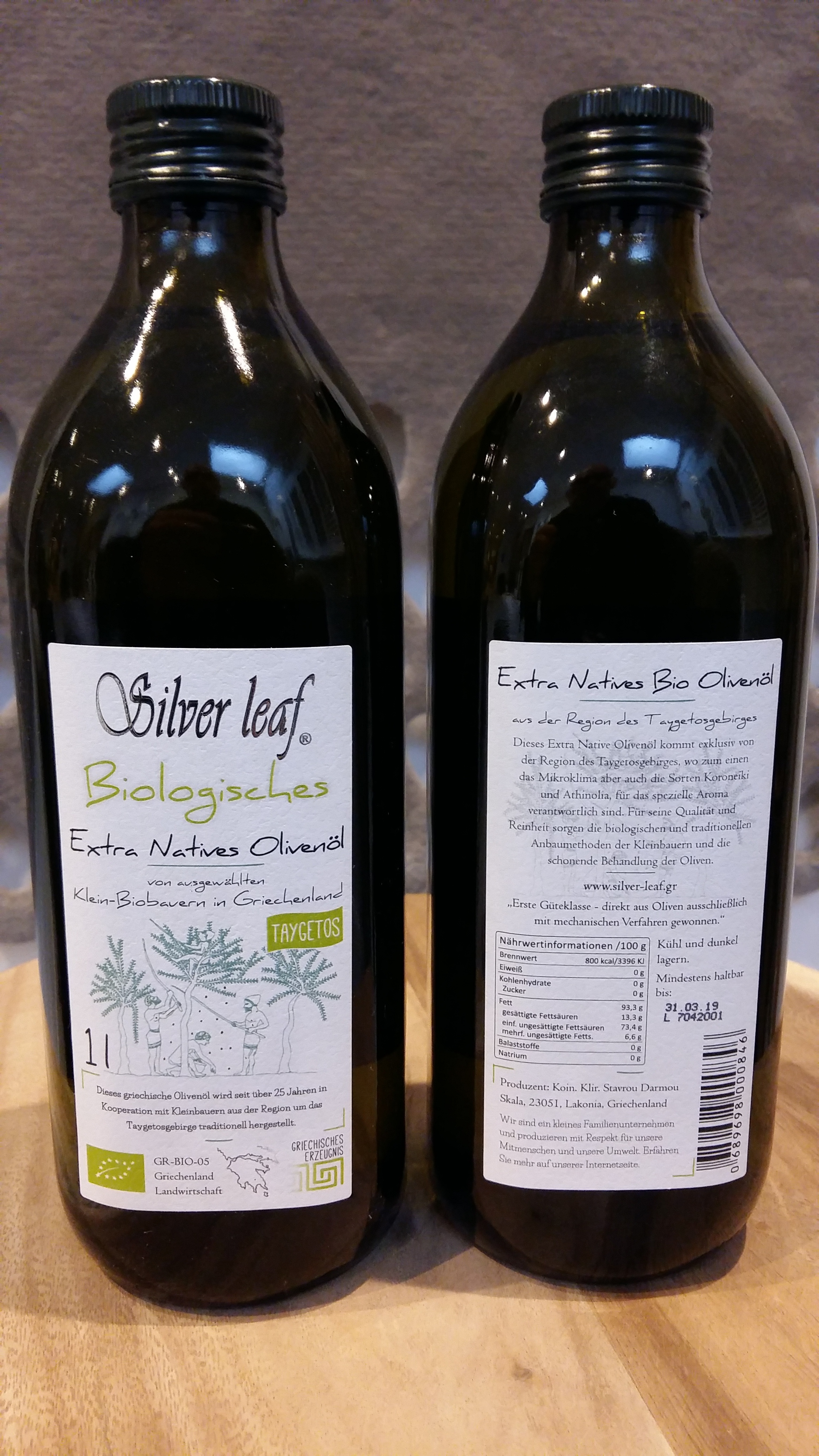 SILVER LEAF BIO, Ultra Premium Olivenöl aus Sparta Ernte 2023/24, 1 Liter