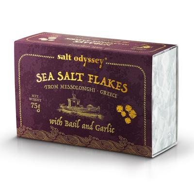 ´Salt Odyssey´,Meersalzflocken Basilikum & Knoblauch MDH 6/23, 75 g