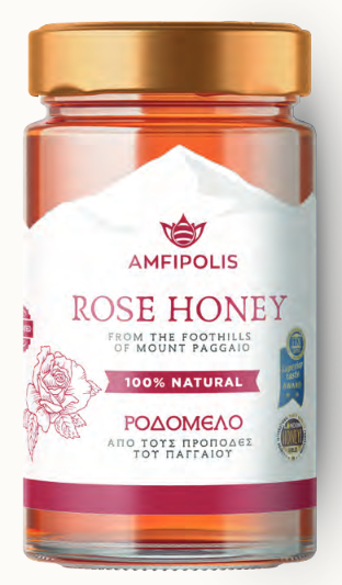 "Amfipolis" Rosen Premium Honig aus Rodolivos, 400 g
