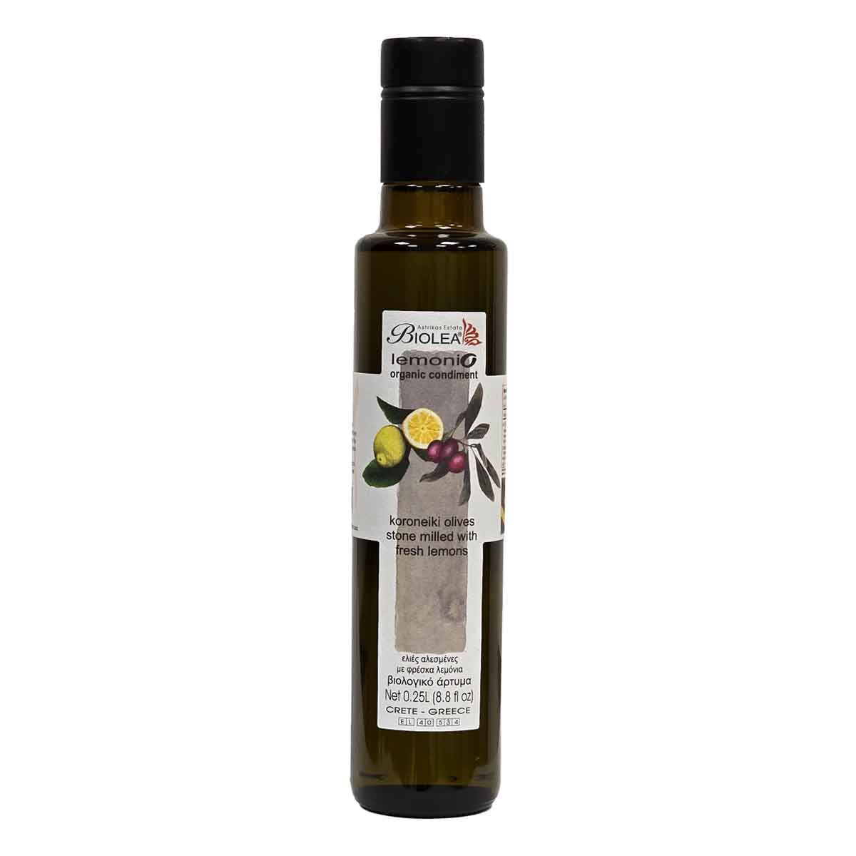 Biolea Lemonio Olivenöl mit Bio-Zitronen Ernte 2023/24, 250 ml