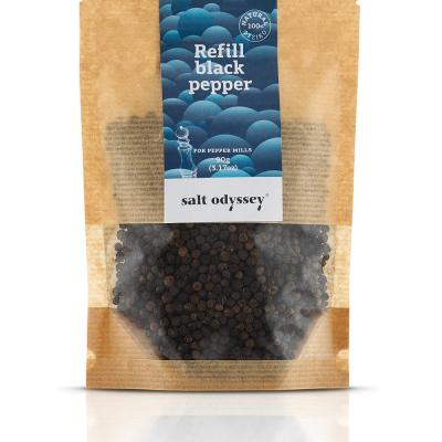 Black Pfeffer Nachfüllung für Mühle "Salt Odyssey", 80 g