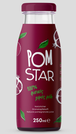 Pom-Star-Granatapfelsaft-250-ml Granatapfelsaft "Rodi" 100% natürlich MDH 27.11.24, 250 ml