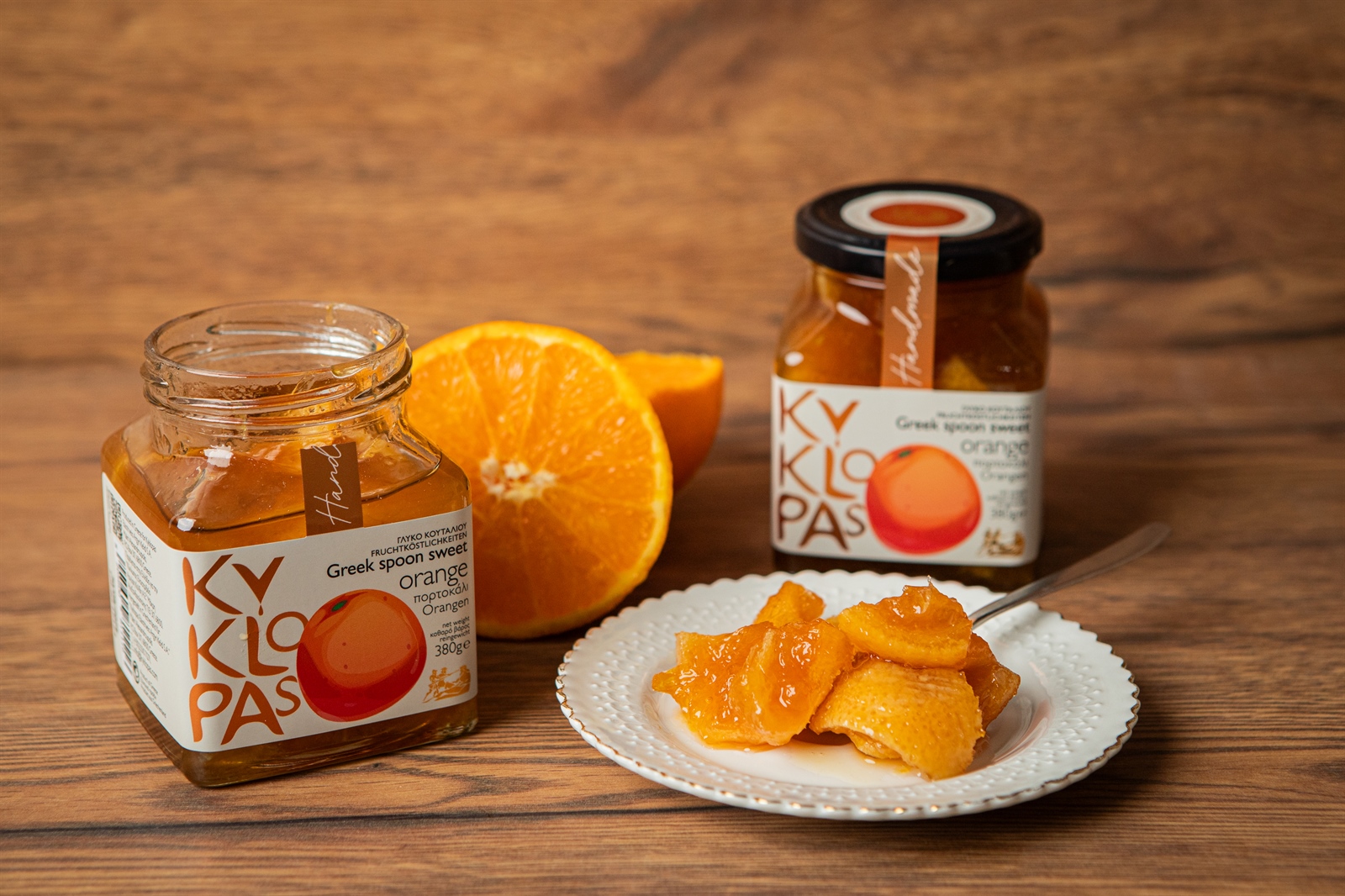 "Kyklopas" Orangen Löffelsüßigkeit-Glykó Koutalioú Portokáli NUR HEUTE!!, 380 g