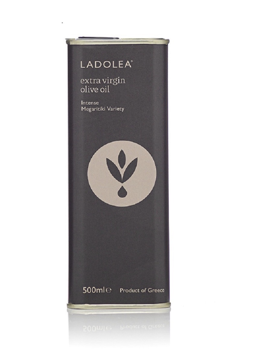 LADOLEA Premium Olivenöl Intense Megaritiki – Set (Keramik 200 ml & 500 ml Dose)