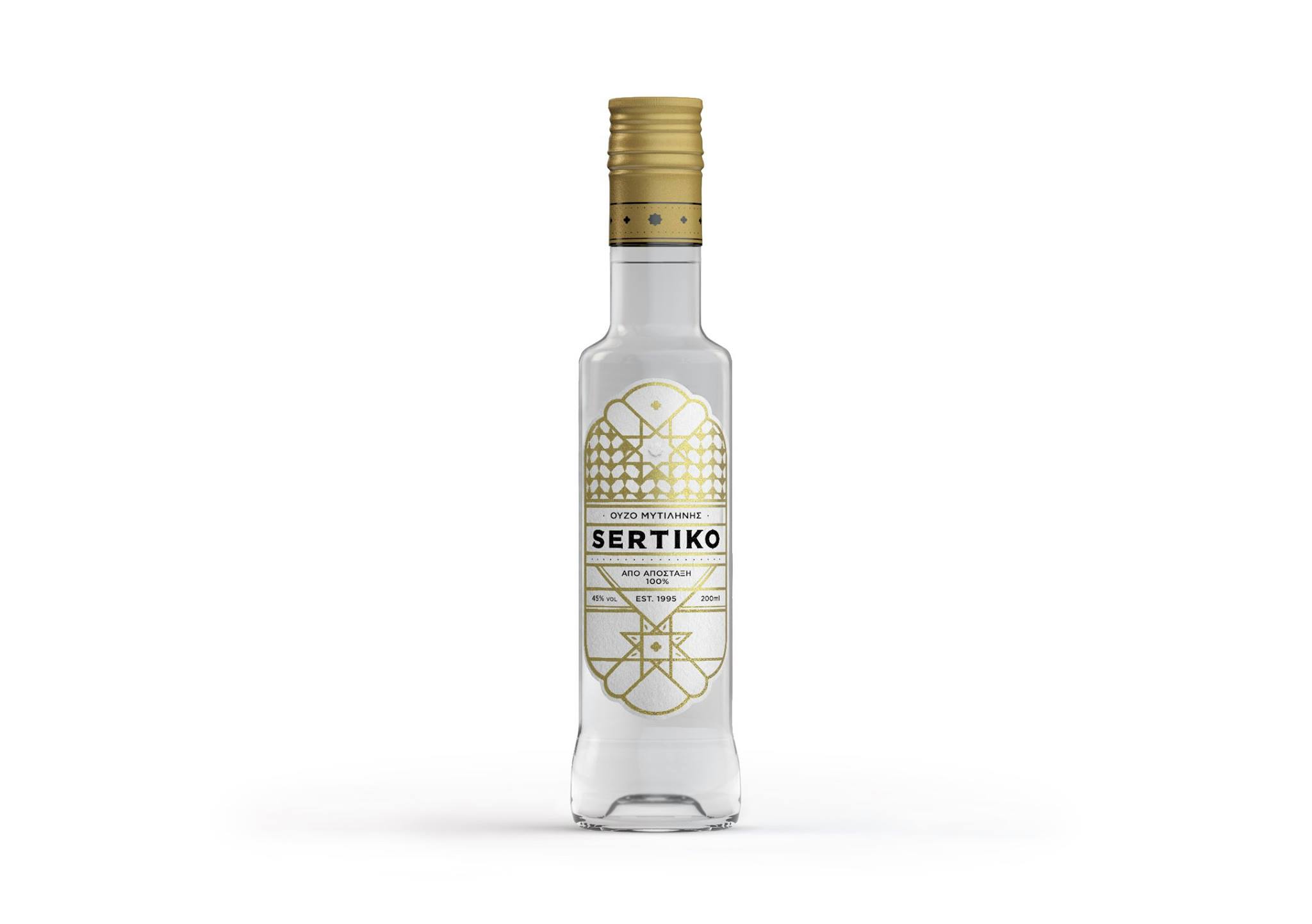 OUZO SERTIKO AUS MYTILENE doppelt destilliert  45%, 200 ml