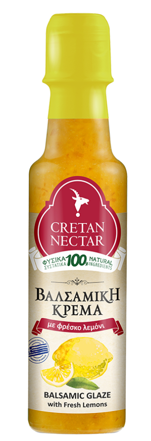 Cretan-Nectar-Balsamic-Cream-with-LEMON-GR-EN-200ml-1-e16608229551666Yn9w0LVBLF1i Balsamico Cream mit frischen Kreta-Zitronen,200 ml