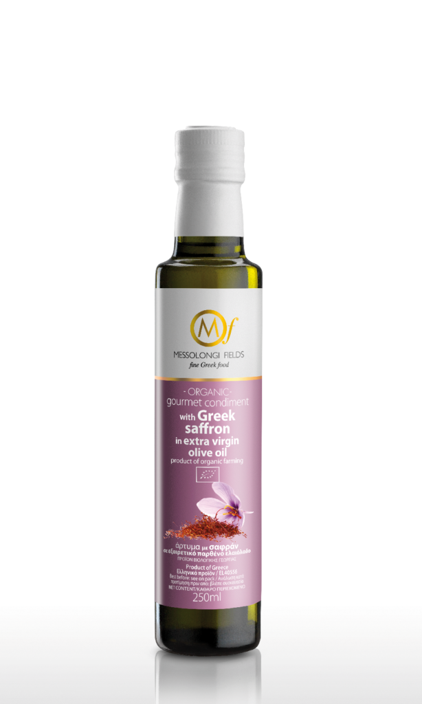 Messolongi Gourmet Safran Olivenöl, 250 ml