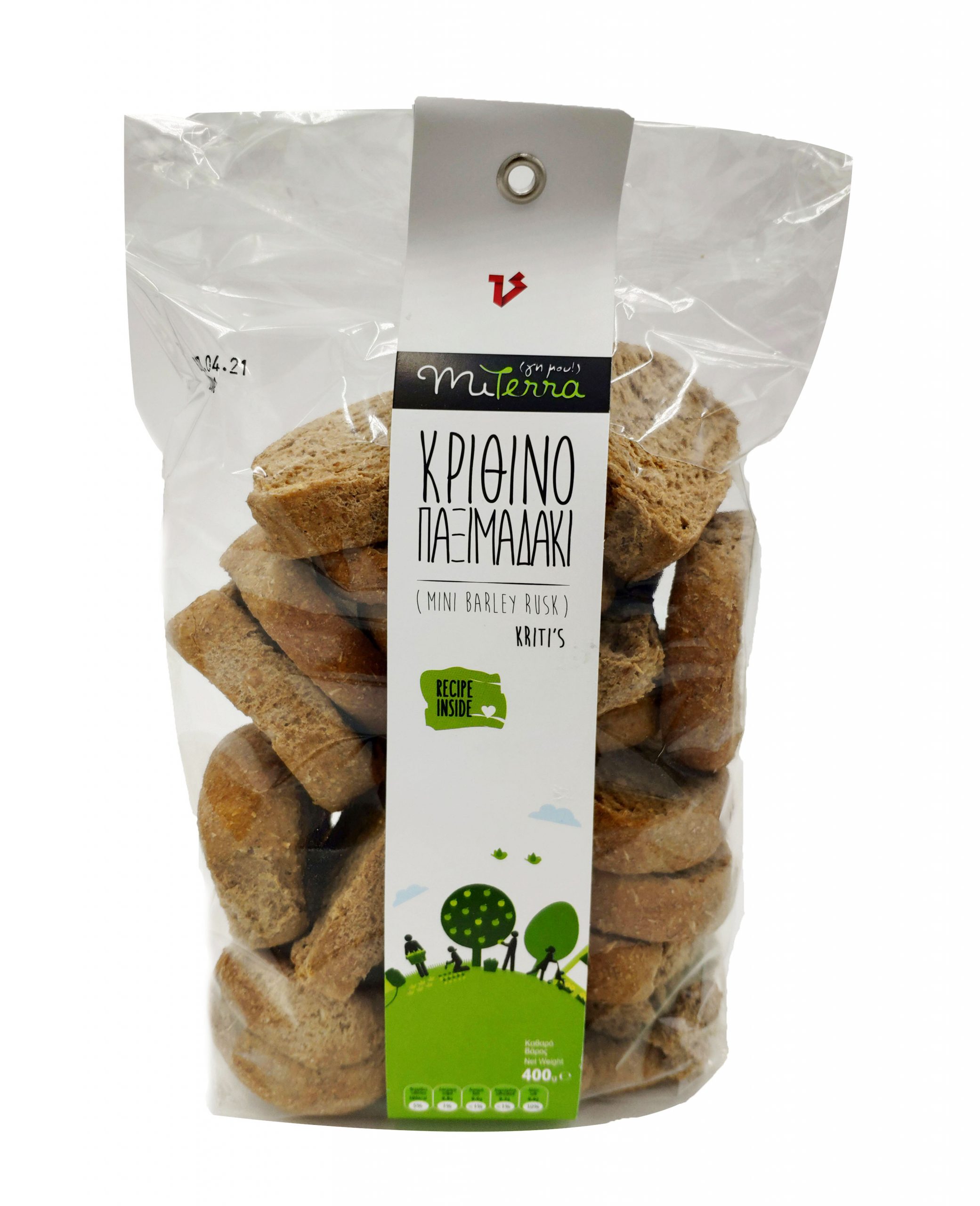 "Miterra" Cretan runder Gerstenzwieback Krithino Paximadaki 400 g