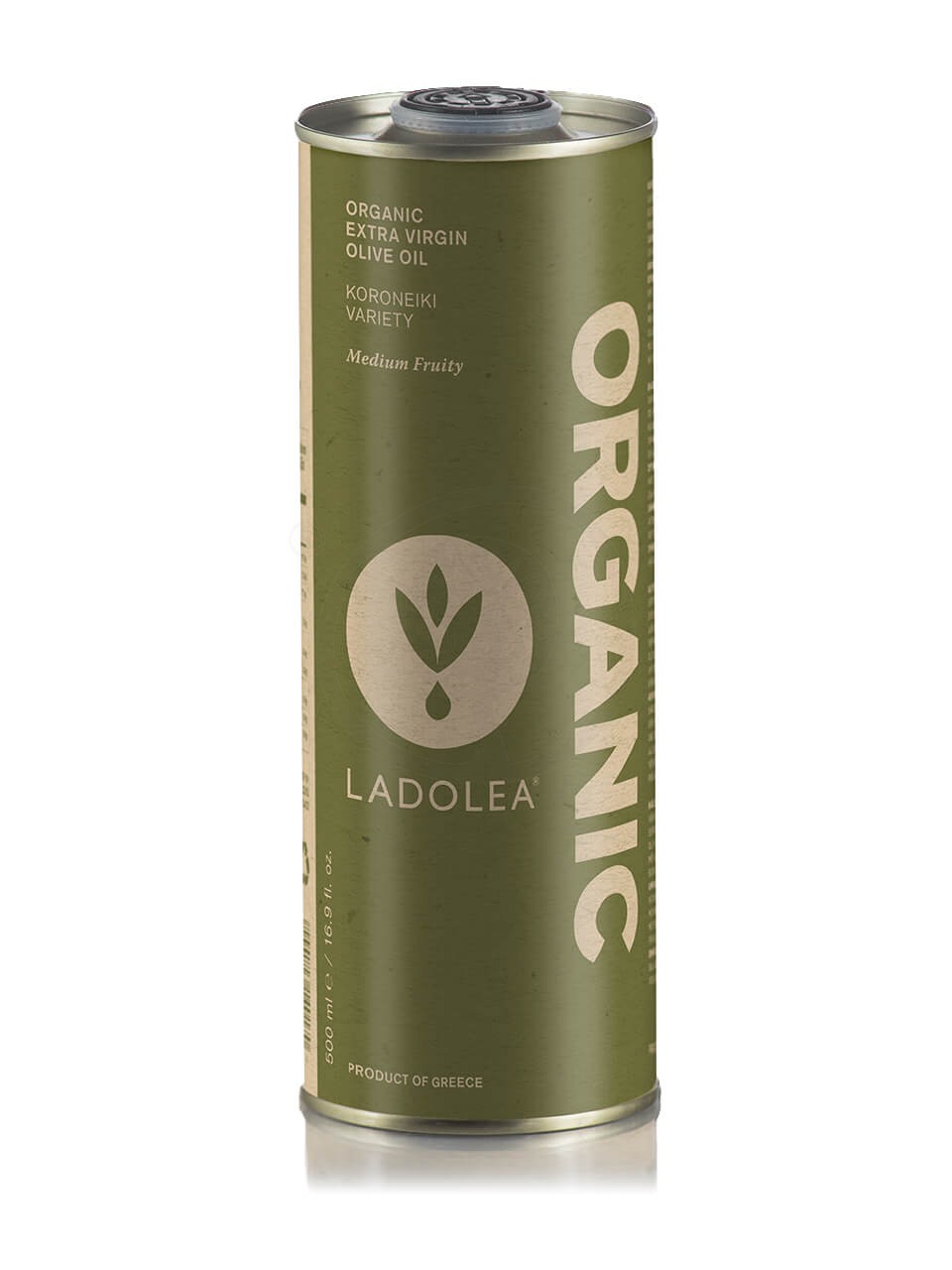Ladolea Premium Bio Olivenöl Medium Fruity – Koroneiki MDH 01.04.25 500 ml Dose