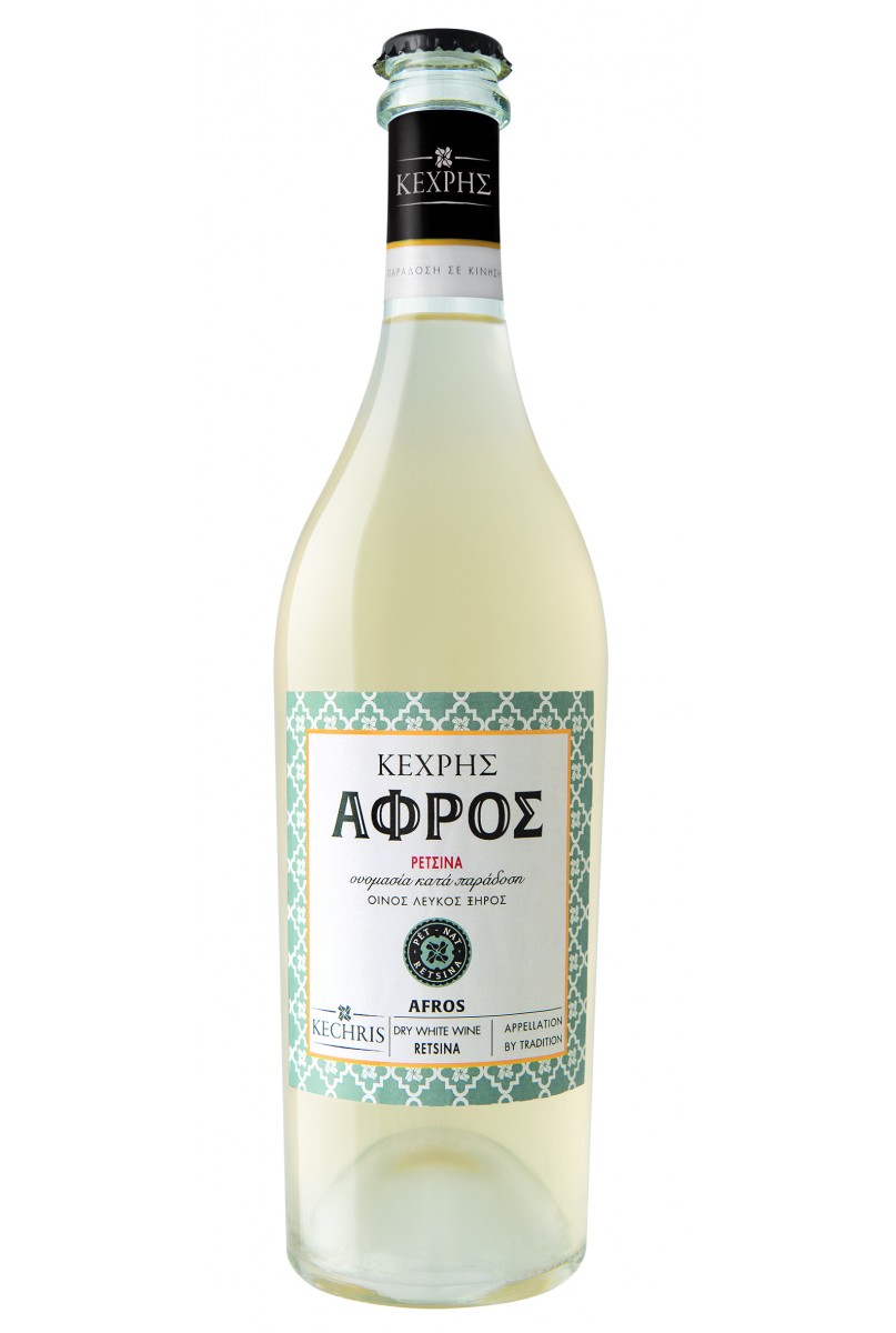 Kechris - Afros - ungefilterter Retsina aus Roditis, 0,75 L