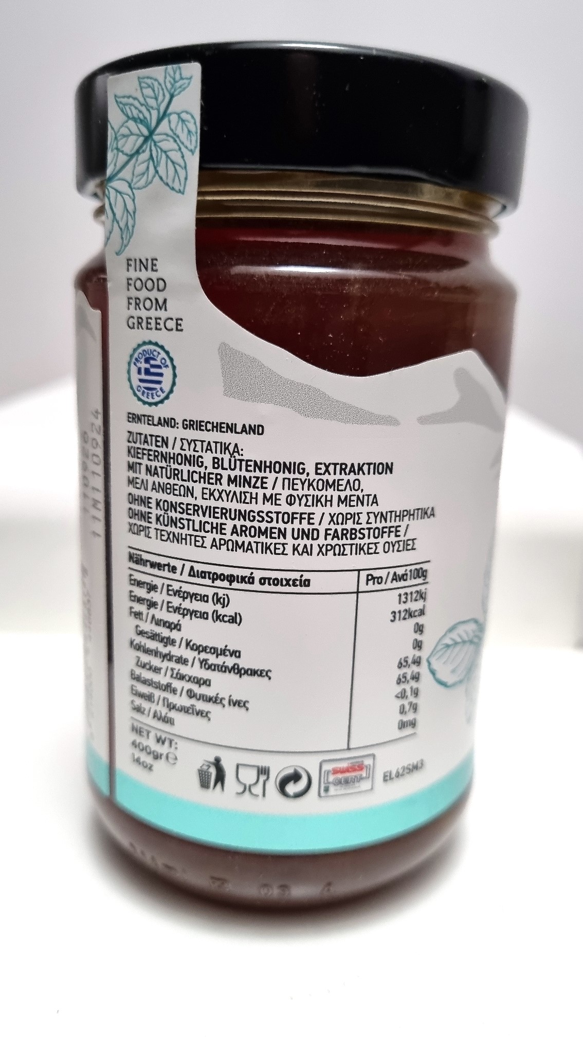 "Amfipolis" Premium Honig Minzeblüten Mount Paggaio NUR HEUTE!!!, 400 g