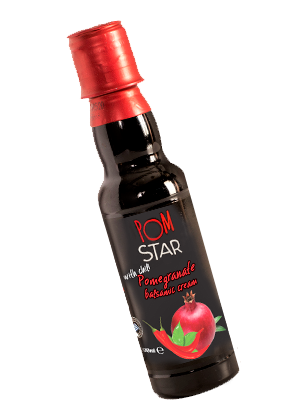 "Pom Star" Granatapfel Balsamico Cream mit Chili , 200 ml