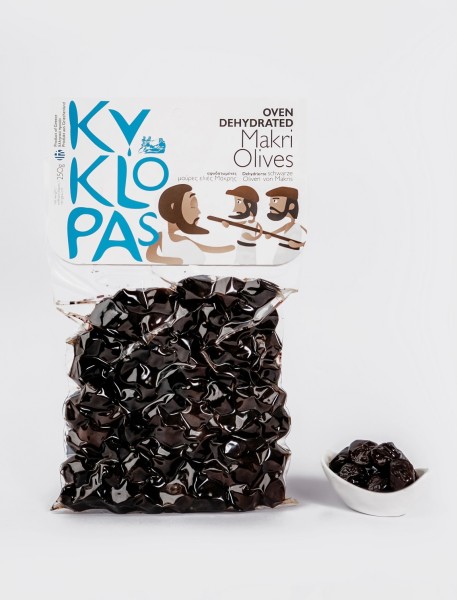 "Kyklopas" Getrocknete schwarze Makri Oliven limitiert, 250g