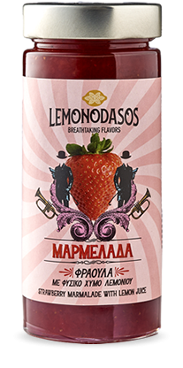 "Lemonodasos" Handgefertigte Erdbeer Marmelade mit Zitronensaft MDH 15.6.2022, 380 g