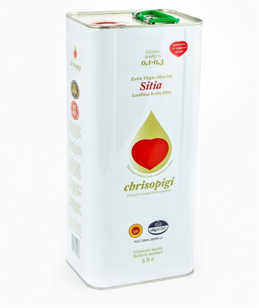 Chrisopigi Premium Olivenöl aus Kreta Ernte 2021/22, 5 Liter Kanister