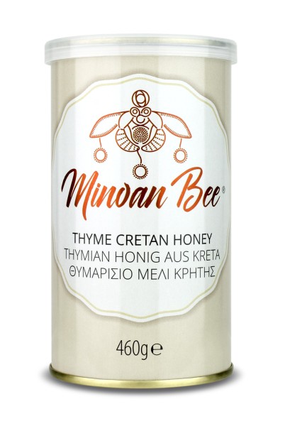 Minoan Bee Premium Thymian Honig Neue Ernte, 460 g Metall