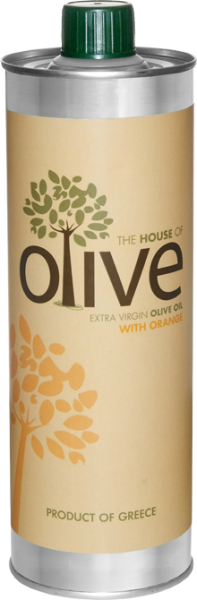 The House Of Olive, Premium Olivenöl mit Orangenaroma Sonderpreis wegen leichter Beschädigung an Dos