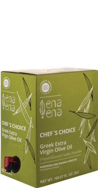 "Ena Ena" Chef’s Choice Multi Varietal, Koroneiki & Manaki, 5 LBag-in-Box