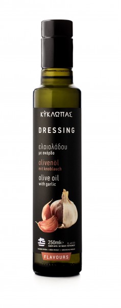 Kyklopas Premium Olivenöl Dressing mit frischem Knoblauch, 250 ml