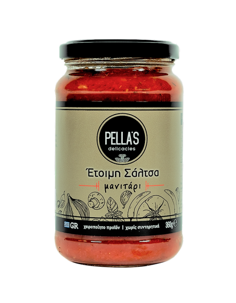 "Pella´s" Tomaten Sauce mit Pilzen, ready-to-serve, 360 g