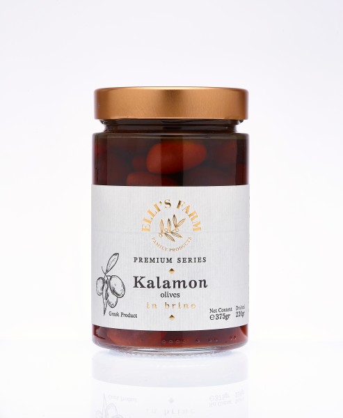 Kalamon Premium schwarze Cretan Oliven, 380 g