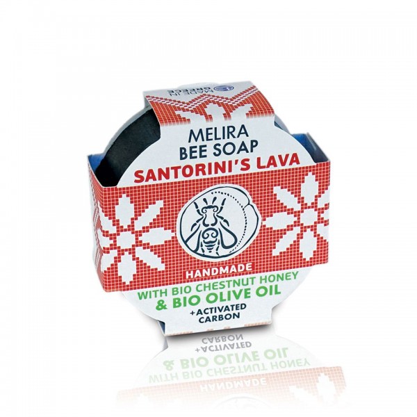 "Melira" Bienenseife Santorini Lava Bio Kastanienhonig Bio Olivenöl, 80 g