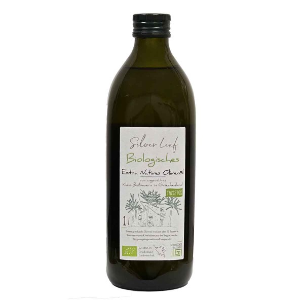 SILVER LEAF BIO, Ultra Premium Olivenöl aus Sparta Ernte 2023/24, 1 Liter