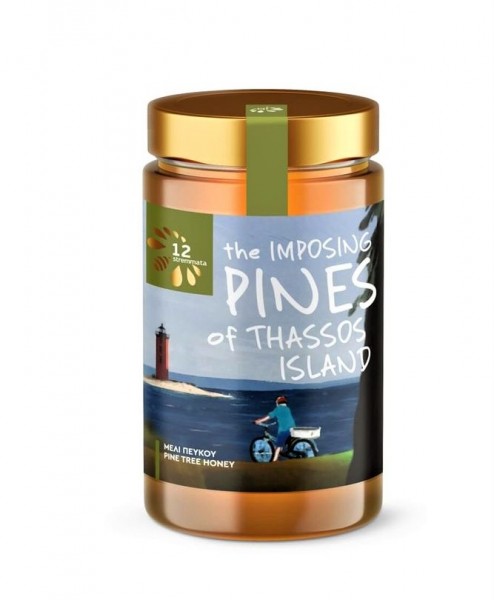 "12 Stremmata" Pinien Premium Honig aus Thassos, 400 g