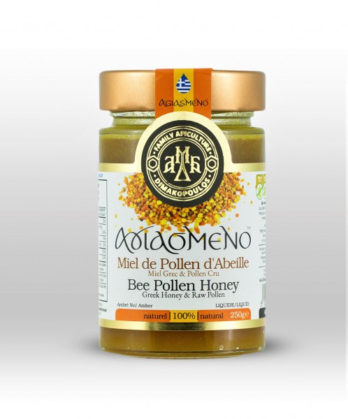 "Agiasmeno" Bio-Honig mit Blütenpollen MDH 19.1.23, 250 g