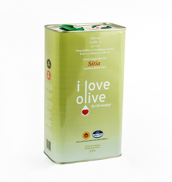I Love Olive by "Chrisopigi" EVOO Ernte 2021/22, 3 Liter Kanister