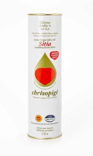 Chrisopigi Premium Olivenöl aus Kreta Ernte 2021/22 Dose leicht eingebeult, 1 Liter Dose